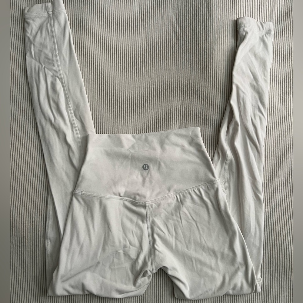 Lululemon White High-Waisted Leggings | Size 4